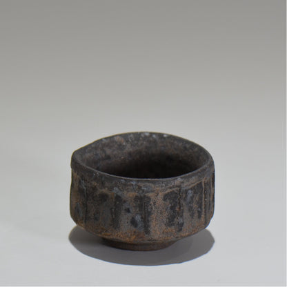 菊地元野 / マンガン釉 ぐい呑み / kg_03