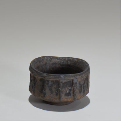 菊地元野 / マンガン釉 ぐい呑み / kg_03