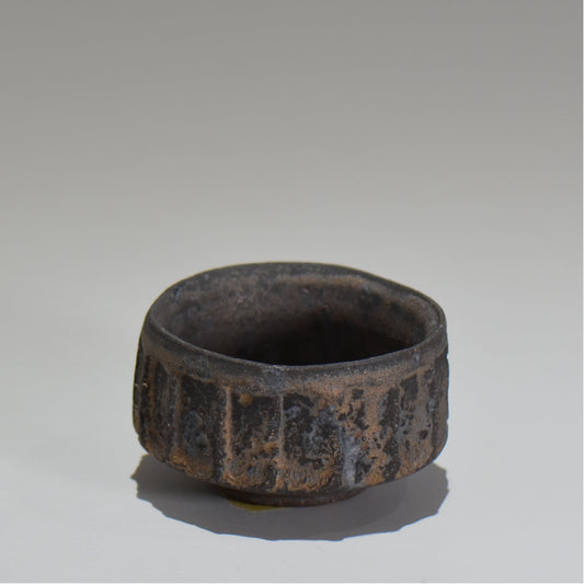 菊地元野 / マンガン釉 ぐい呑み / kg_04