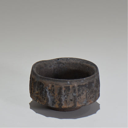 菊地元野 / マンガン釉 ぐい呑み / kg_04