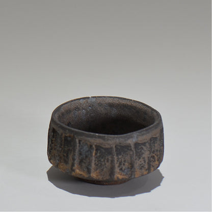 菊地元野 / マンガン釉 ぐい呑み / kg_04