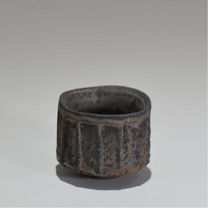 菊地元野 / マンガン釉 ぐい呑み / kg_05