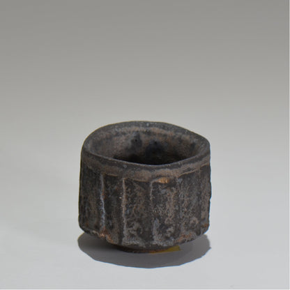 菊地元野 / マンガン釉 ぐい呑み / kg_05