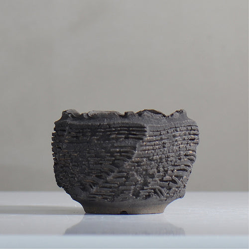 菊地元野 / DANSOU GLOSS ブラック / kg2_db02_xs /  約φ8cm / 植木鉢