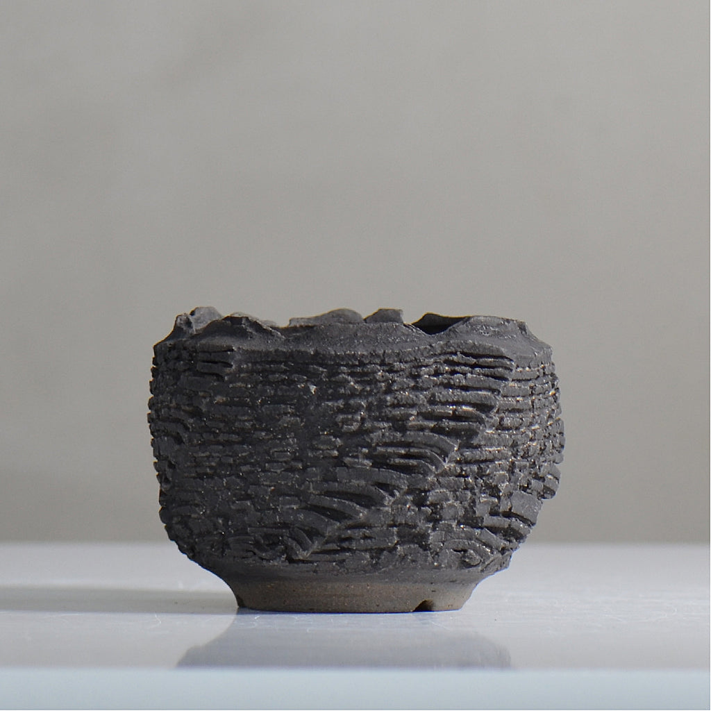 菊地元野 / DANSOU GLOSS ブラック / kg2_db02_xs /  約φ8cm / 植木鉢