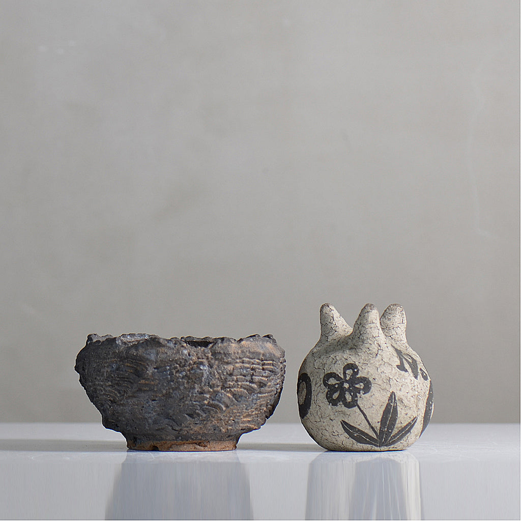 菊地元野 / DANSOU GLOSS ブラック / kg2_db03_s /  約φ9.5cm / 植木鉢
