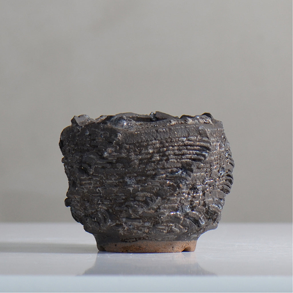菊地元野 / DANSOU GLOSS ブラック / kg2_db04_xs /  約φ7.7cm / 植木鉢