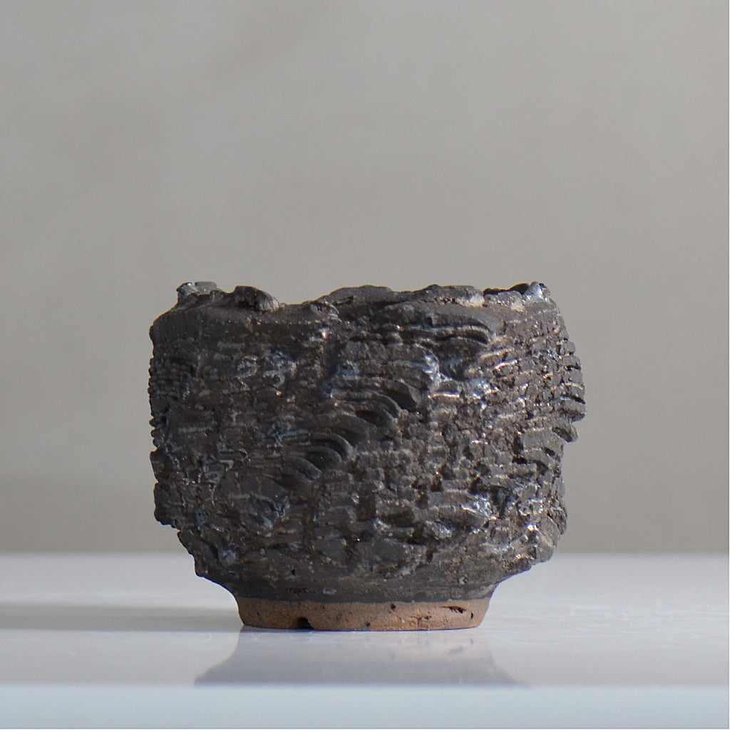 菊地元野 / DANSOU GLOSS ブラック / kg2_db04_xs /  約φ7.7cm / 植木鉢