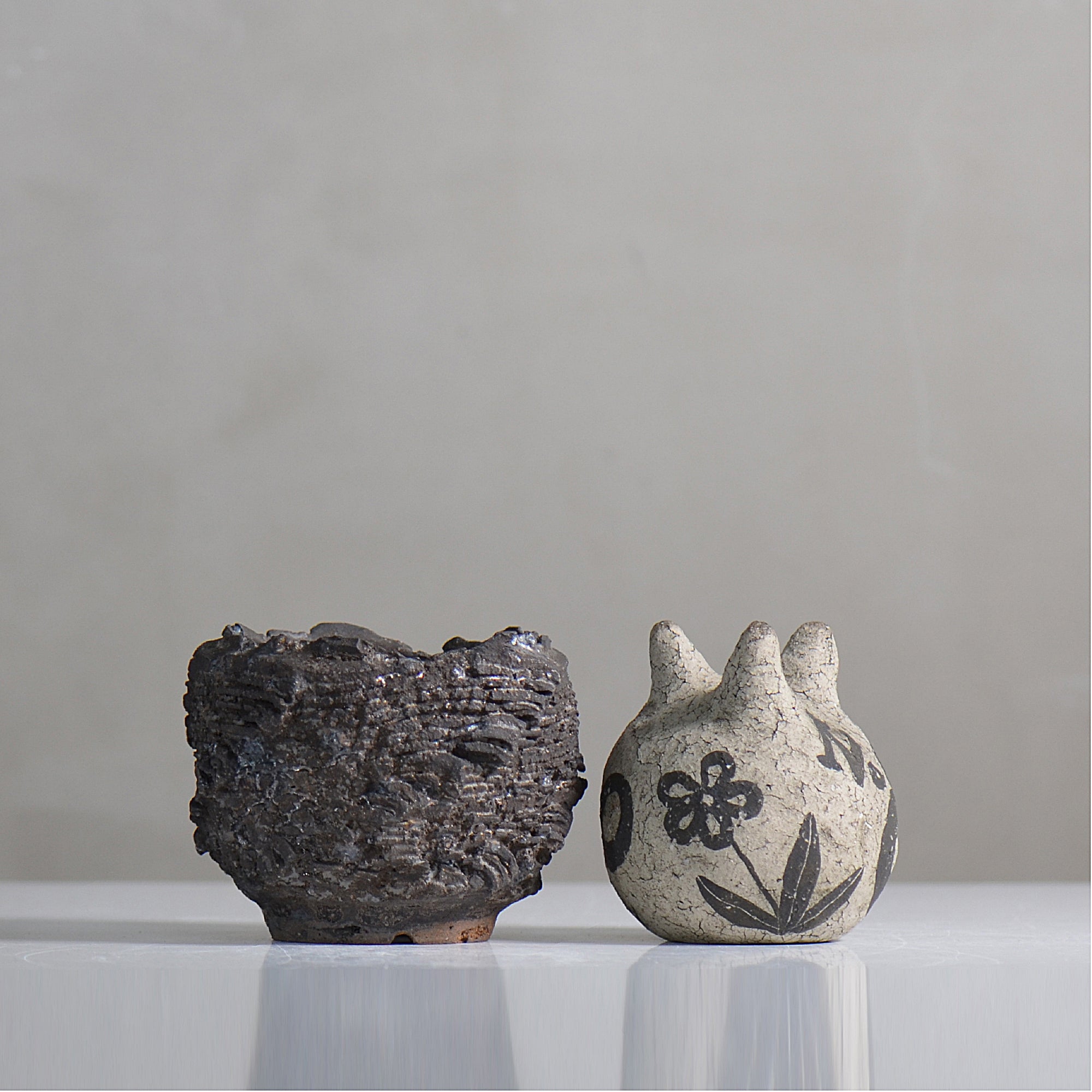 菊地元野 / DANSOU GLOSS ブラック / kg2_db04_xs /  約φ7.7cm / 植木鉢