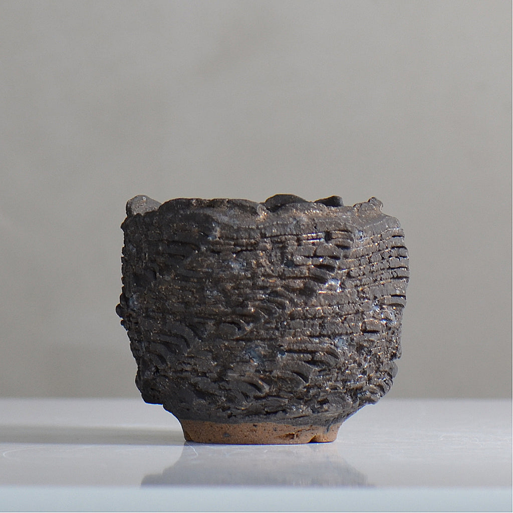 菊地元野 / DANSOU GLOSS ブラック / kg2_db05_xs /  約φ8cm / 植木鉢