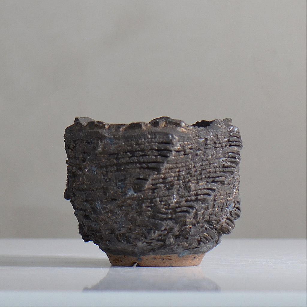 菊地元野 / DANSOU GLOSS ブラック / kg2_db05_xs /  約φ8cm / 植木鉢