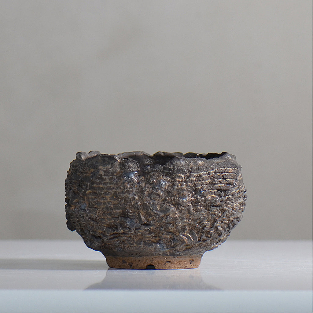 菊地元野 / DANSOU GLOSS ブラック / kg2_db06_s /  約φ9cm / 植木鉢