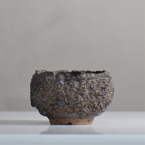 菊地元野 / DANSOU GLOSS ブラック / kg2_db06_s /  約φ9cm / 植木鉢