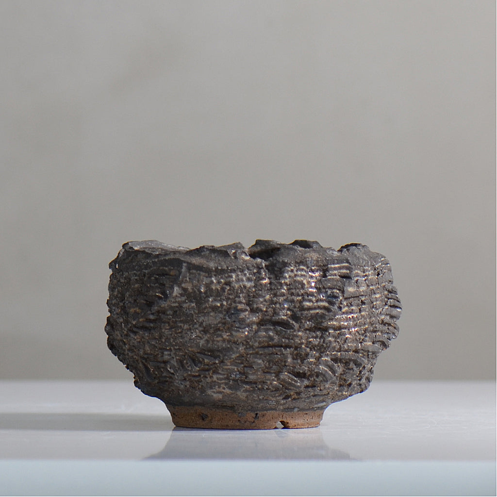 菊地元野 / DANSOU GLOSS ブラック / kg2_db06_s /  約φ9cm / 植木鉢