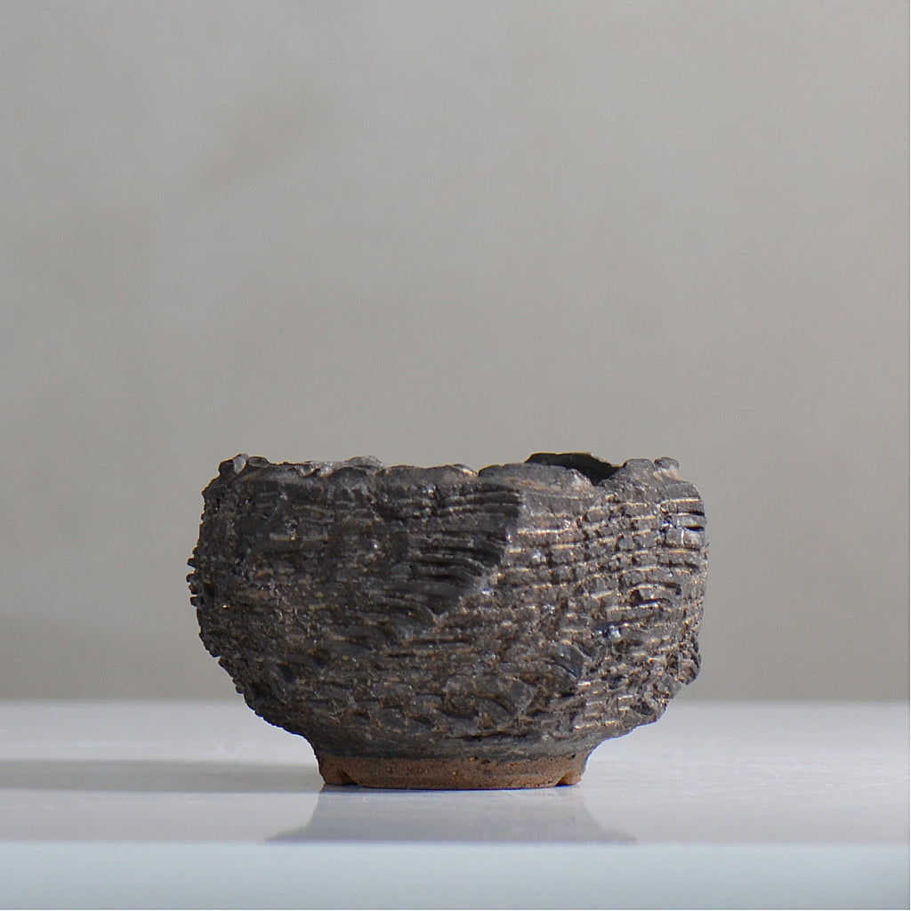 菊地元野 / DANSOU GLOSS ブラック / kg2_db06_s /  約φ9cm / 植木鉢