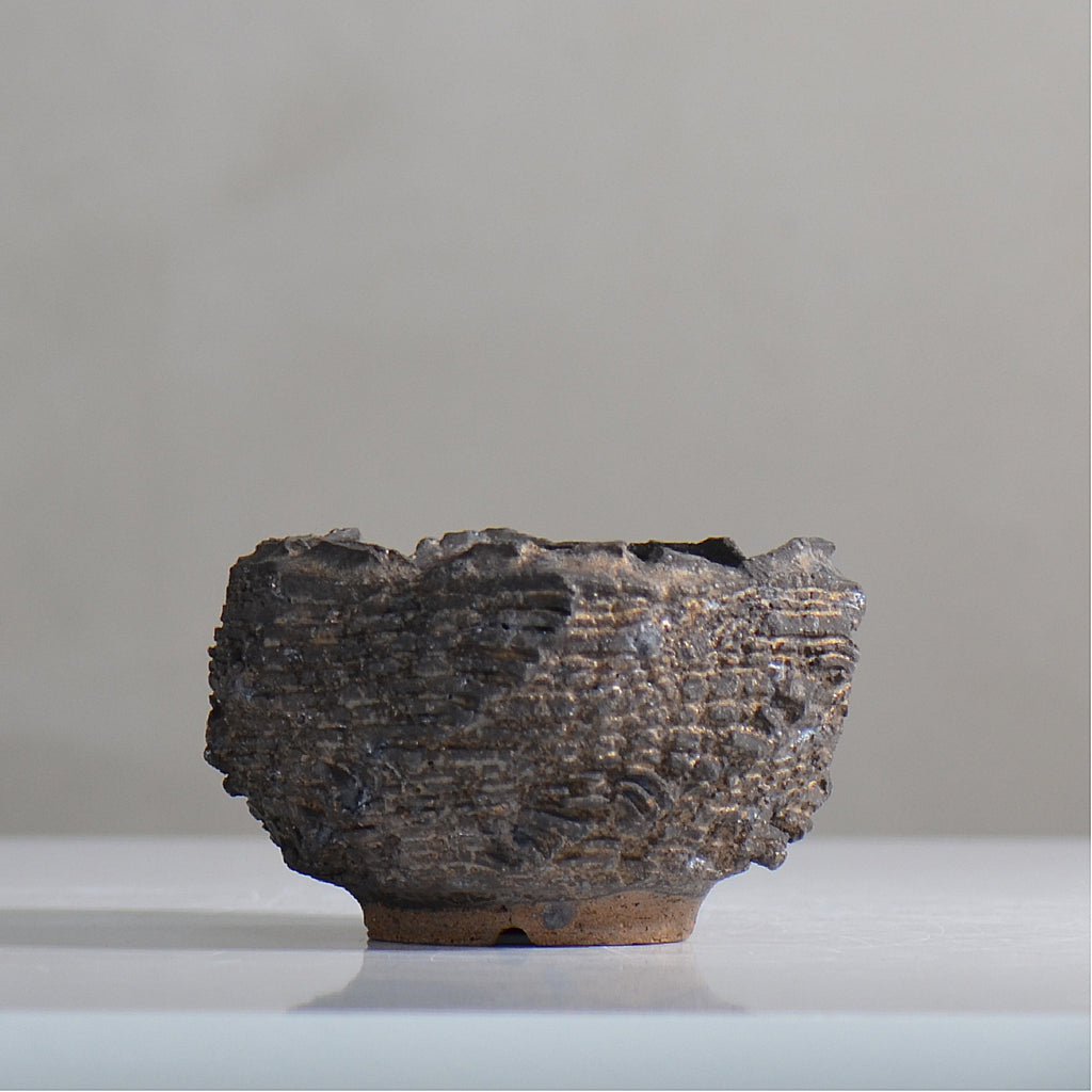 菊地元野 / DANSOU GLOSS ブラック / kg2_db06_s /  約φ9cm / 植木鉢