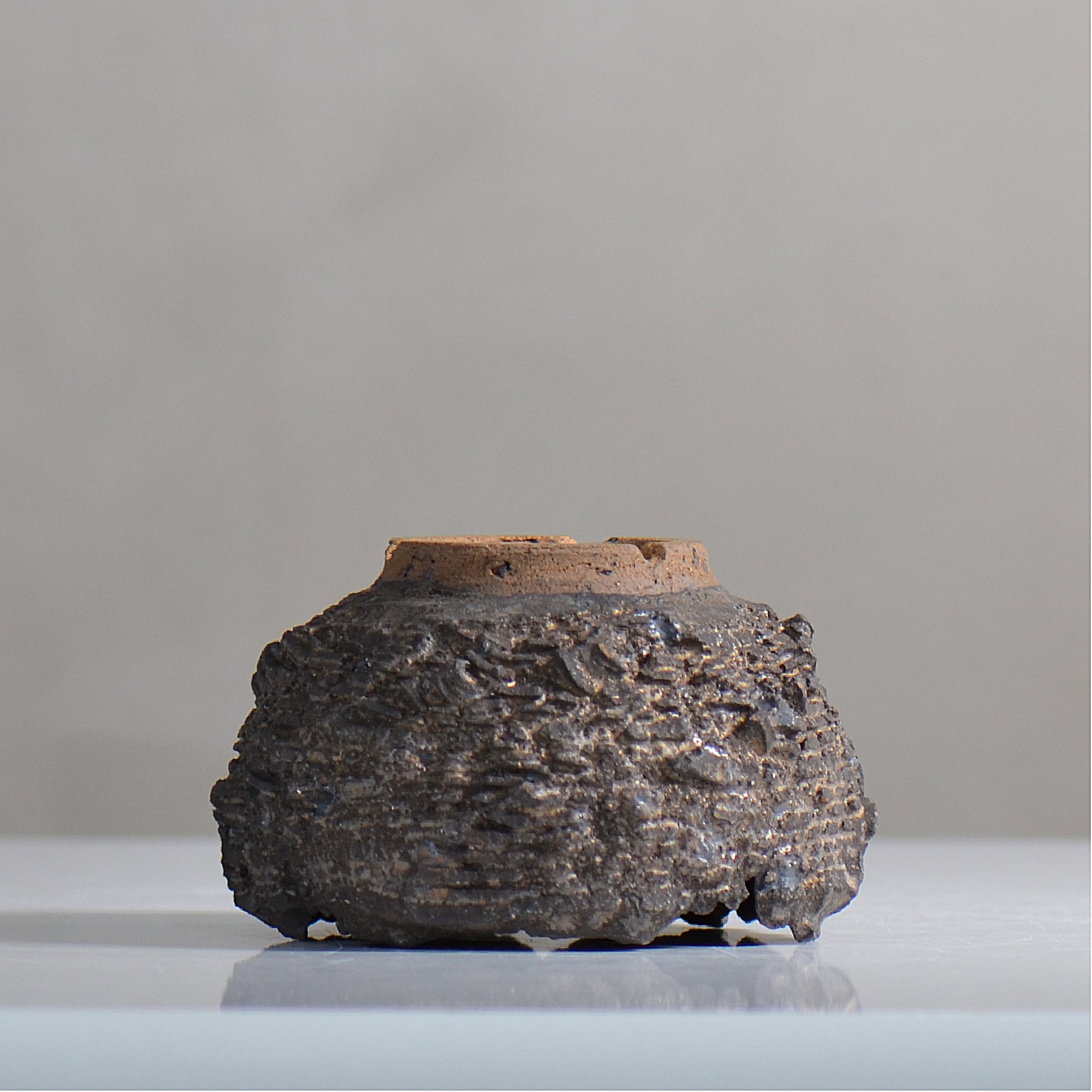 菊地元野 / DANSOU GLOSS ブラック / kg2_db06_s /  約φ9cm / 植木鉢