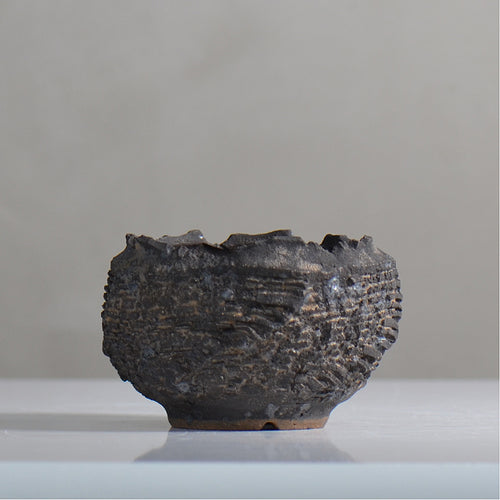 菊地元野 / DANSOU GLOSS ブラック / kg2_db08_xs /  約φ8.2cm / 植木鉢