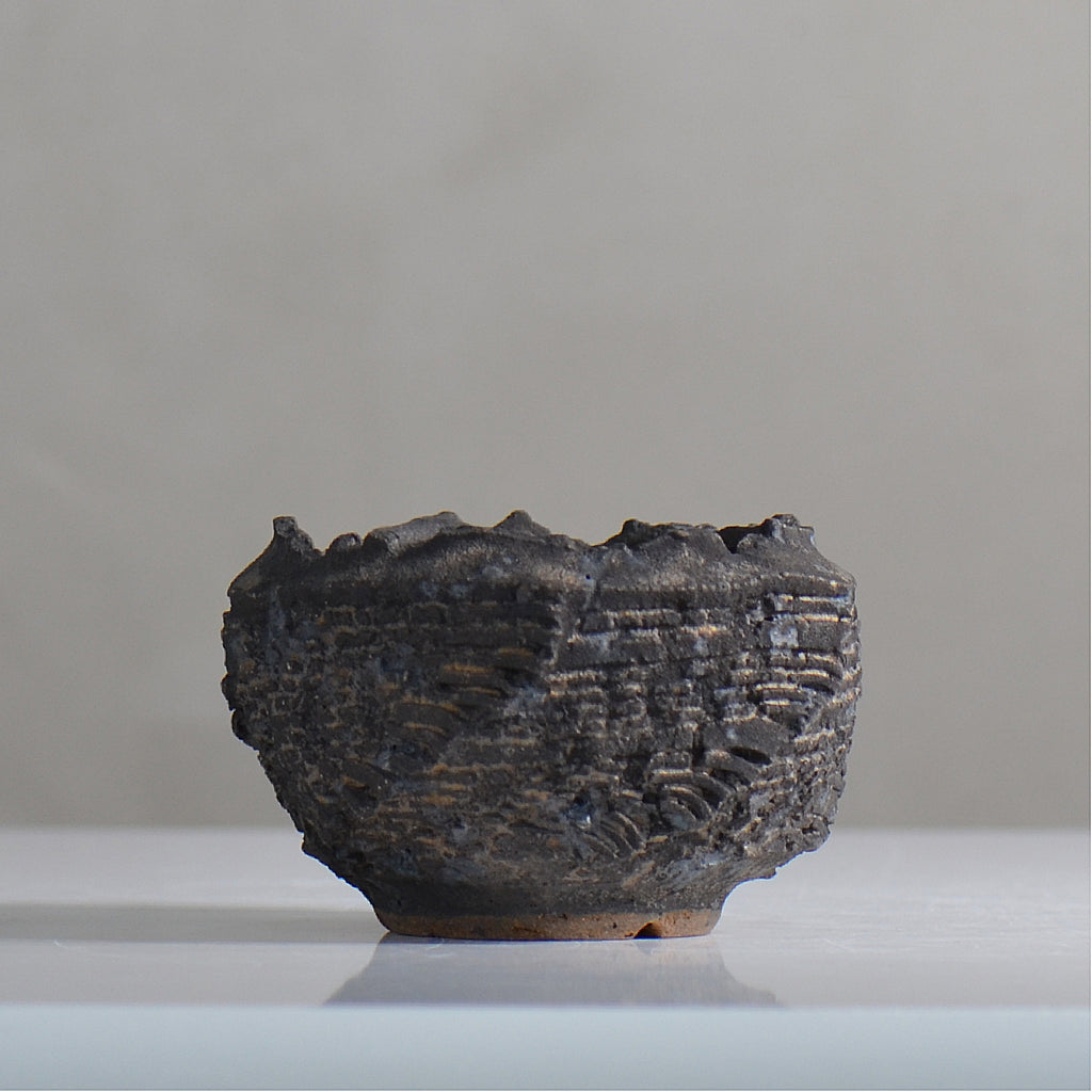 菊地元野 / DANSOU GLOSS ブラック / kg2_db08_xs /  約φ8.2cm / 植木鉢