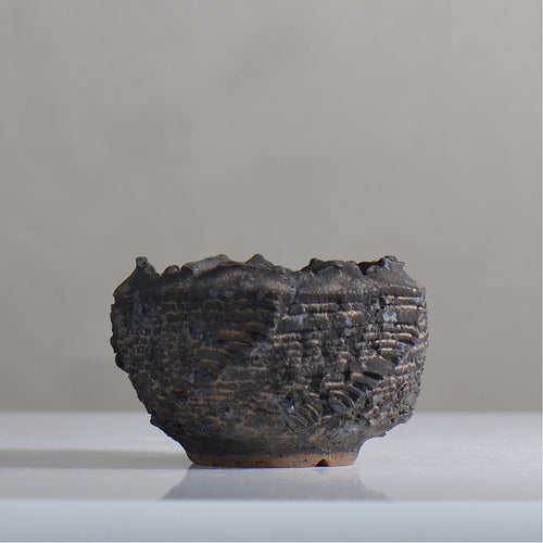 菊地元野 / DANSOU GLOSS ブラック / kg2_db08_xs /  約φ8.2cm / 植木鉢