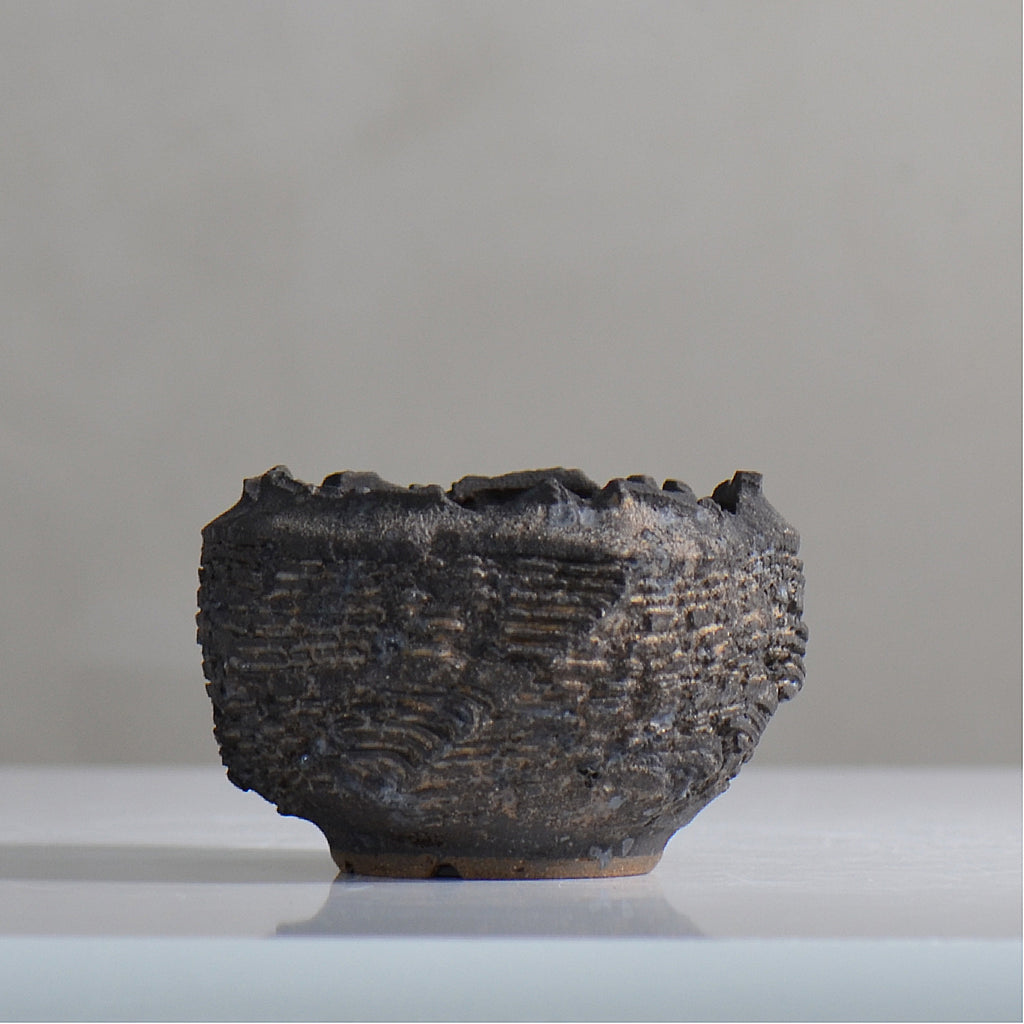 菊地元野 / DANSOU GLOSS ブラック / kg2_db08_xs /  約φ8.2cm / 植木鉢
