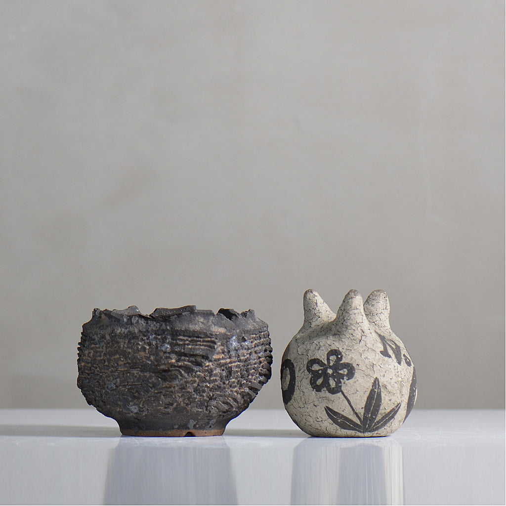 菊地元野 / DANSOU GLOSS ブラック / kg2_db08_xs /  約φ8.2cm / 植木鉢