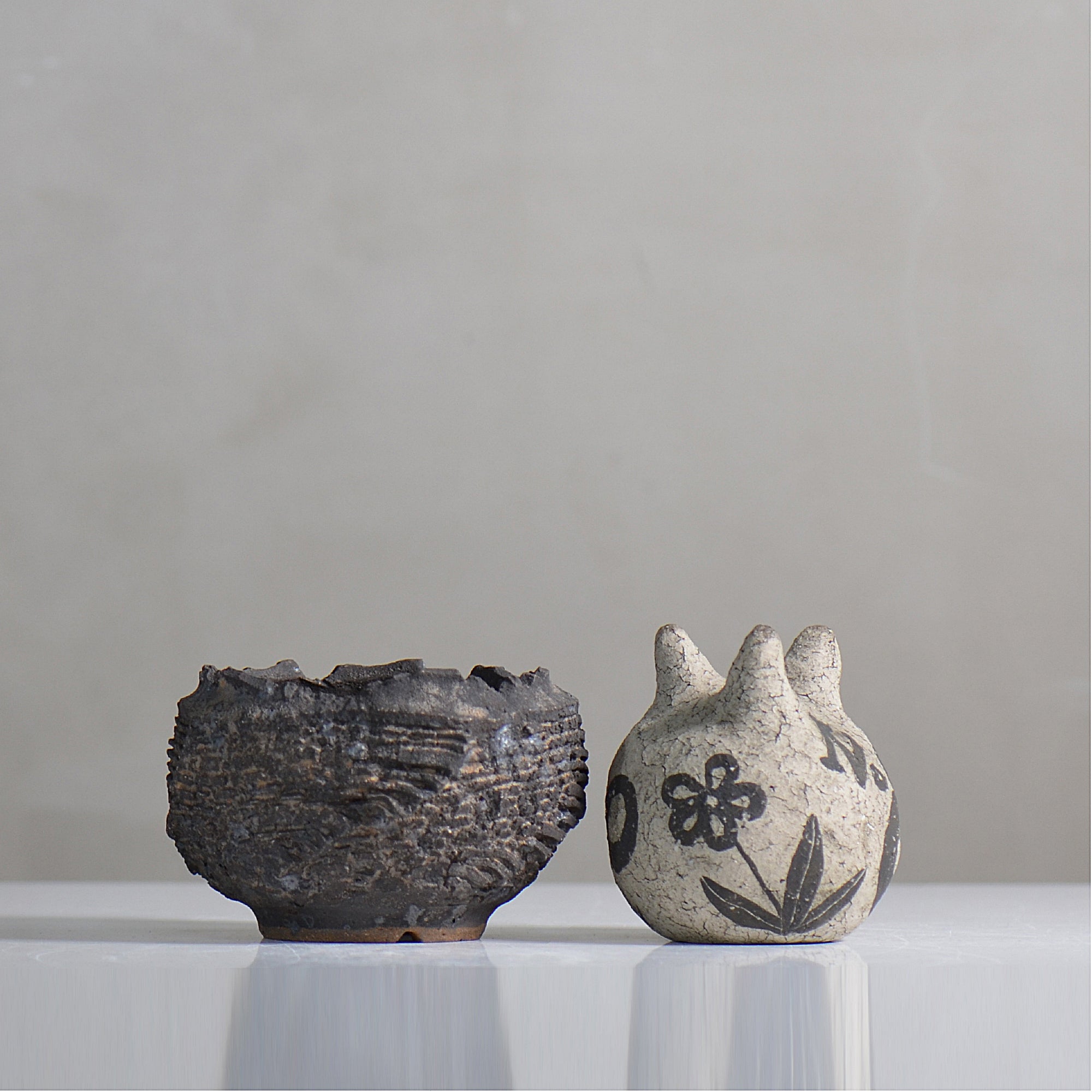 菊地元野 / DANSOU GLOSS ブラック / kg2_db08_xs /  約φ8.2cm / 植木鉢