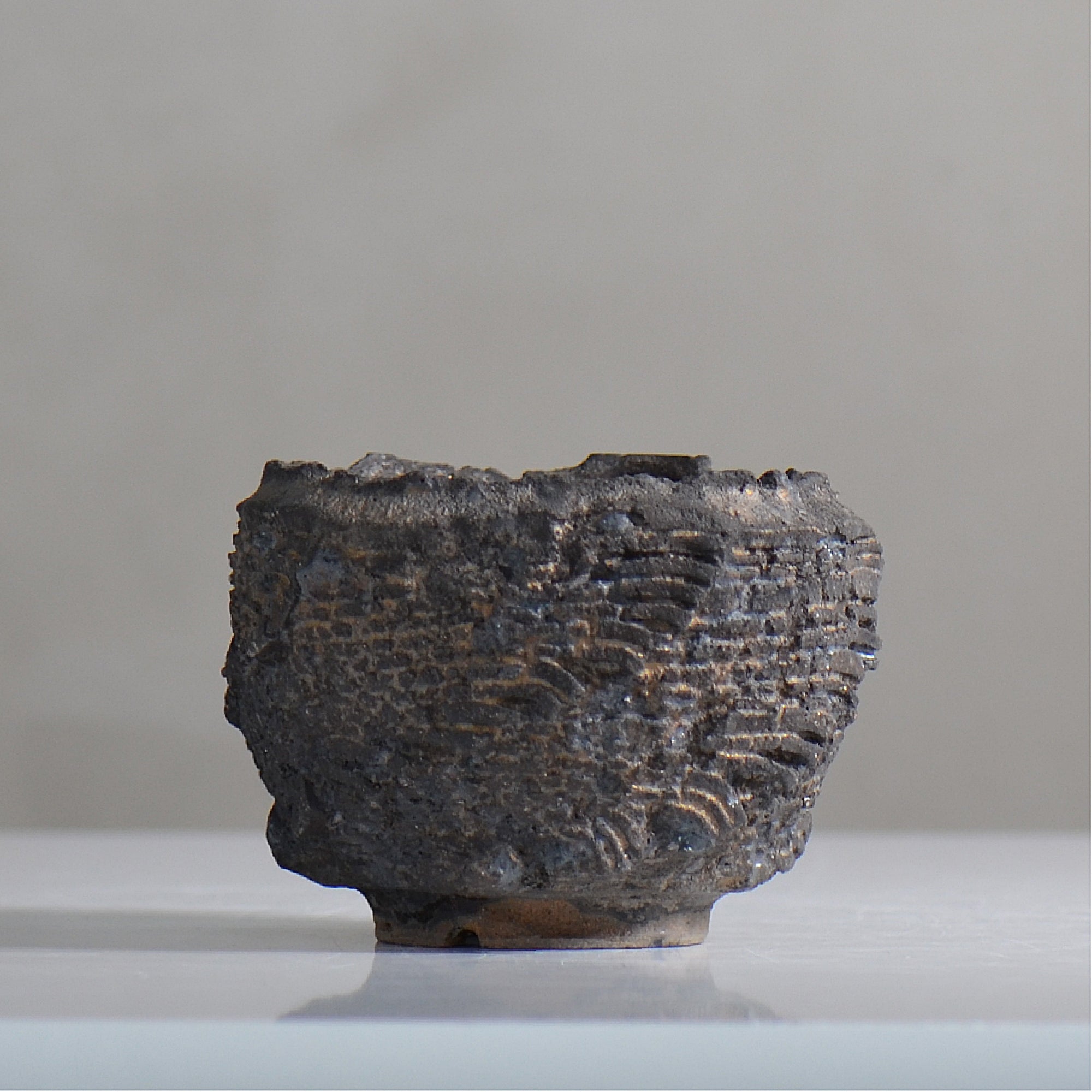 菊地元野 / DANSOU GLOSS ブラック / kg2_db09_xs /  約φ8.5cm / 植木鉢