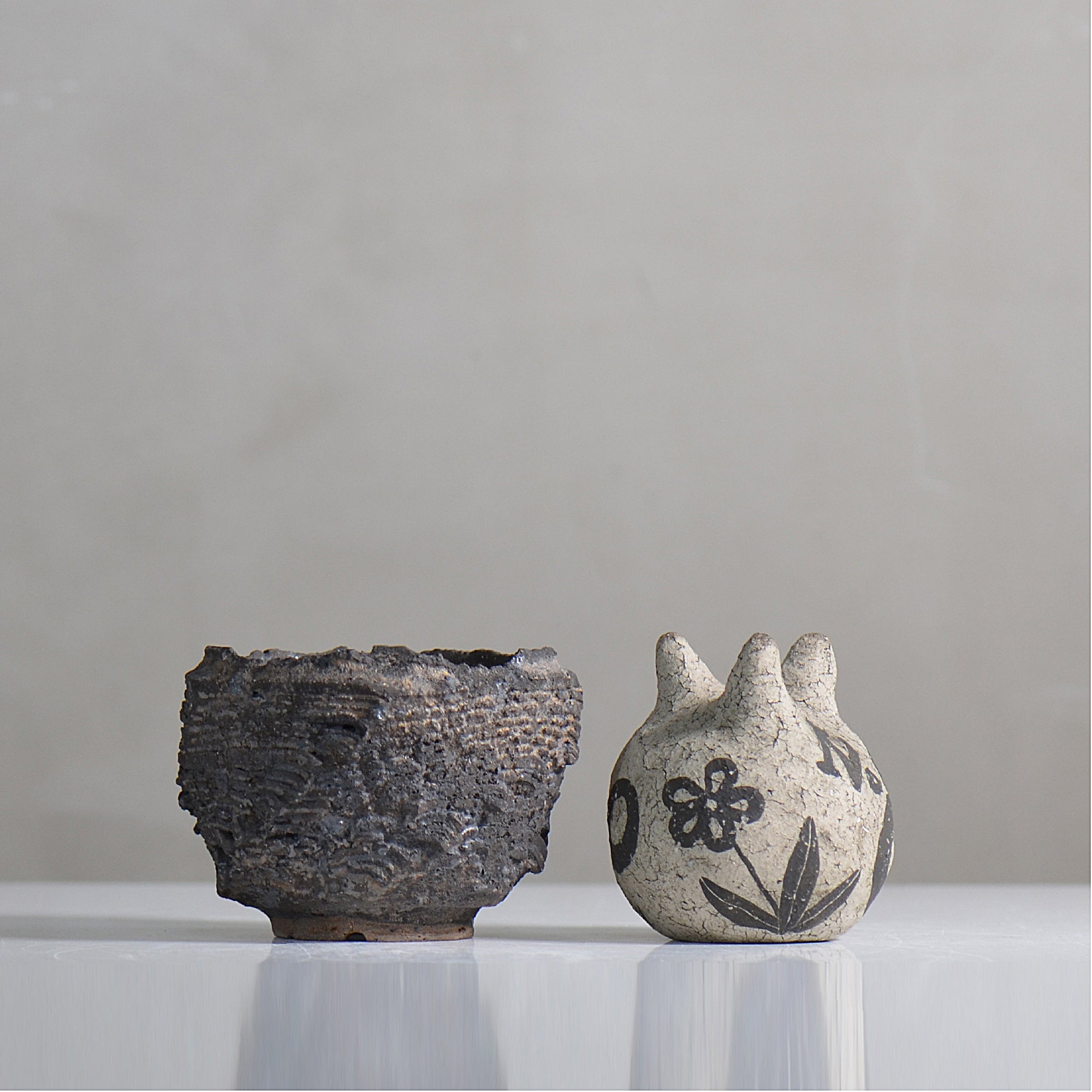 菊地元野 / DANSOU GLOSS ブラック / kg2_db09_xs /  約φ8.5cm / 植木鉢