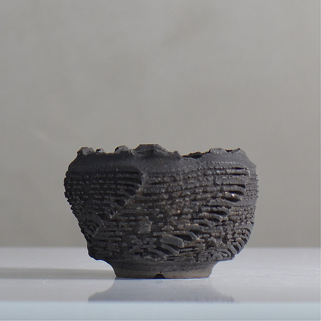 菊地元野 / DANSOU GLOSS ブラック / kg2_db12_xs /  約φ8.5cm / 植木鉢