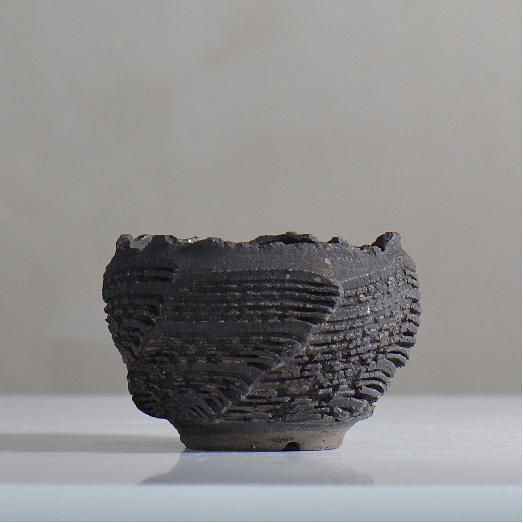 菊地元野 / DANSOU GLOSS ブラック / kg2_db12_xs /  約φ8.5cm / 植木鉢