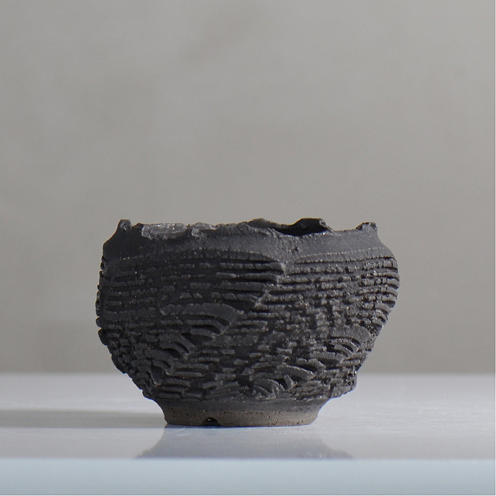 菊地元野 / DANSOU GLOSS ブラック / kg2_db12_xs /  約φ8.5cm / 植木鉢