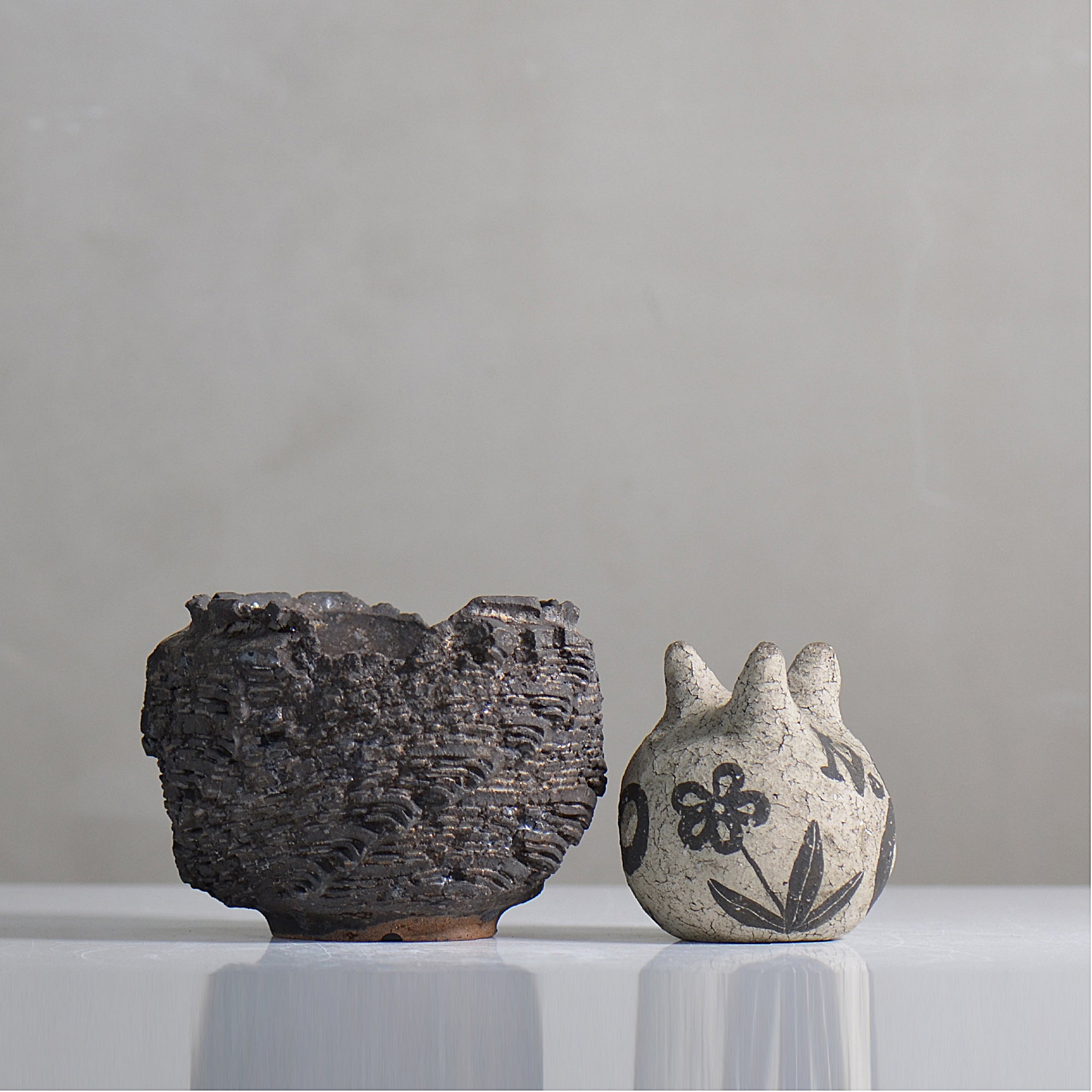 菊地元野 / DANSOU GLOSS ブラック / kg2_db13_s /  約φ10cm / 植木鉢