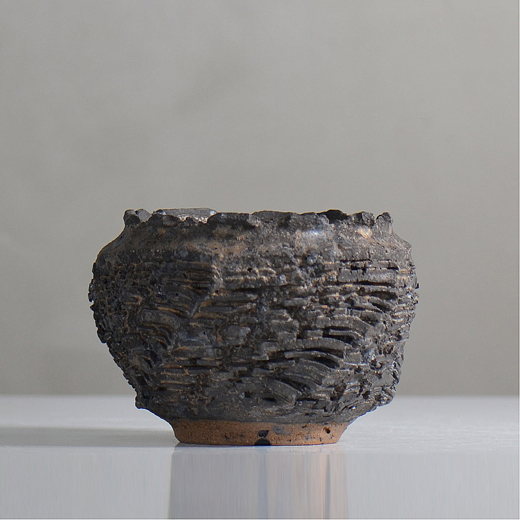 菊地元野 / DANSOU GLOSS ブラック / kg2_db14_s /  約φ9.5cm / 植木鉢