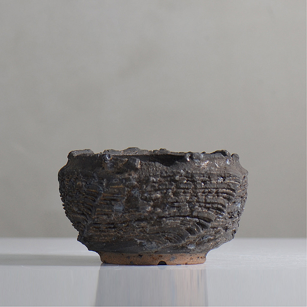 菊地元野 / DANSOU GLOSS ブラック / kg2_db15_s /  約φ10.5cm / 植木鉢