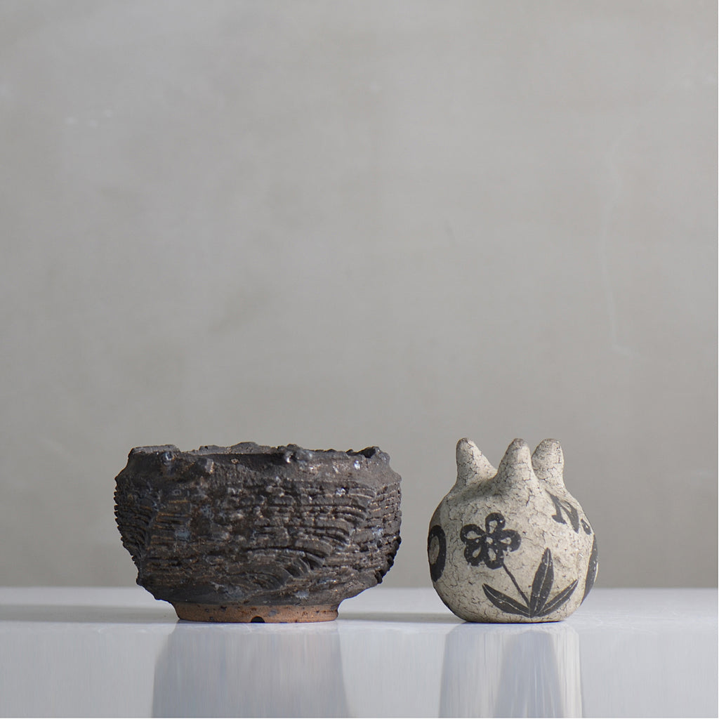 菊地元野 / DANSOU GLOSS ブラック / kg2_db15_s /  約φ10.5cm / 植木鉢