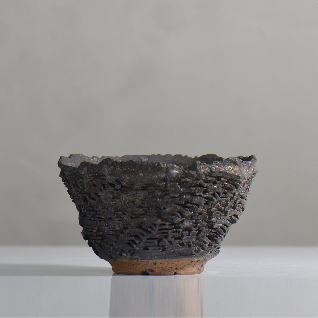 菊地元野 / DANSOU GLOSS ブラック / kg2_db16_m /  約φ14cm / 植木鉢