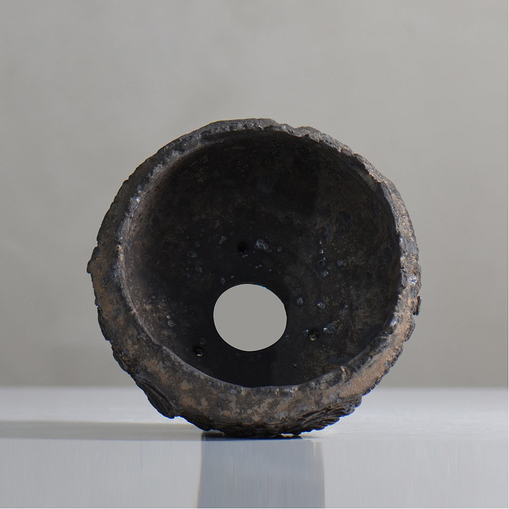 菊地元野 / DANSOU GLOSS ブラック / kg2_db18_s /  約φ11.7cm / 植木鉢