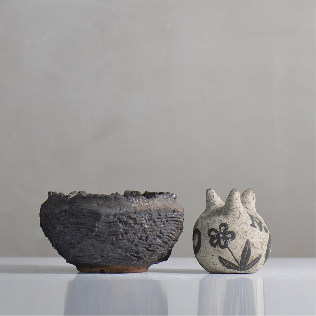 菊地元野 / DANSOU GLOSS ブラック / kg2_db18_s /  約φ11.7cm / 植木鉢