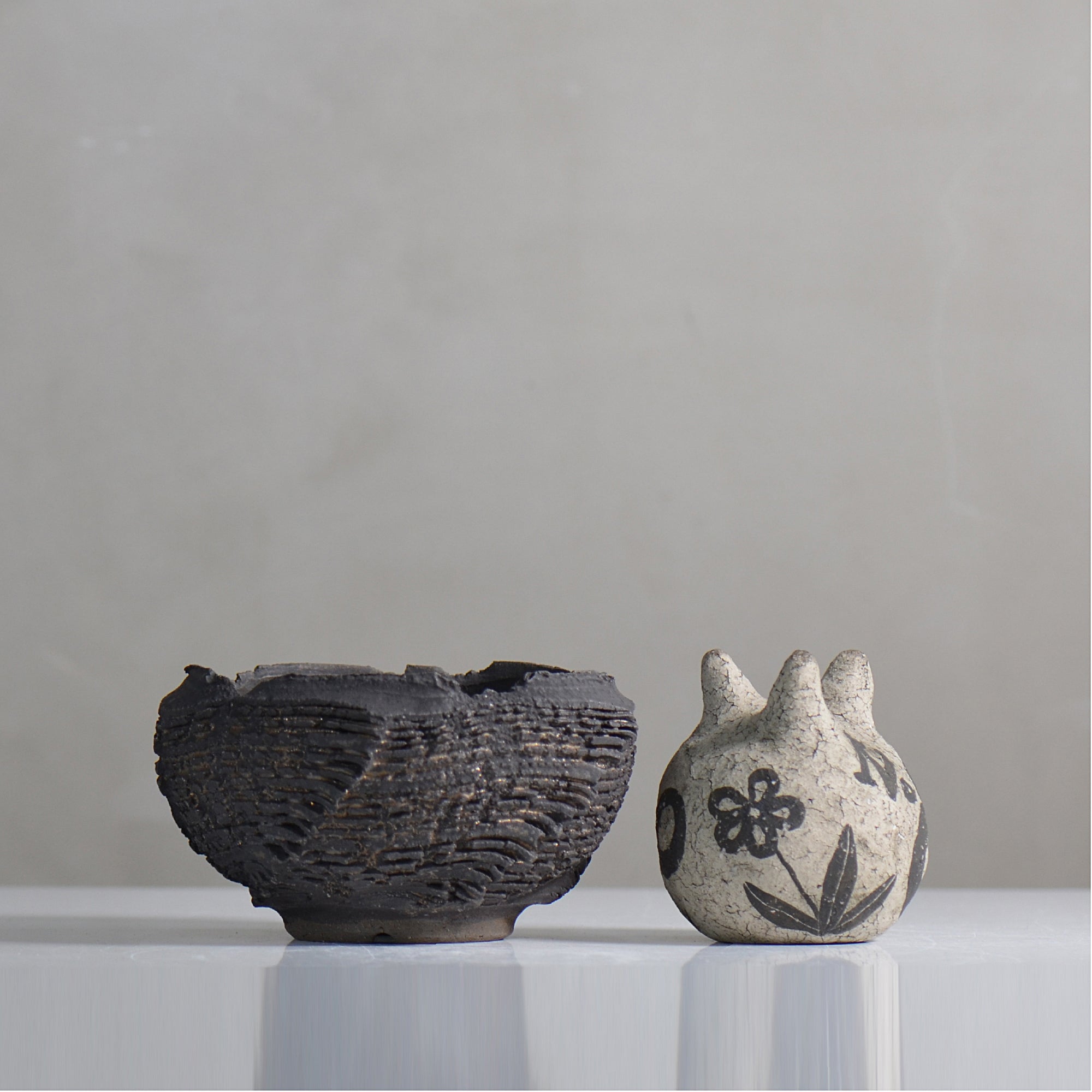 菊地元野 / DANSOU GLOSS ブラック / kg2_db19_s /  約φ11.2cm / 植木鉢
