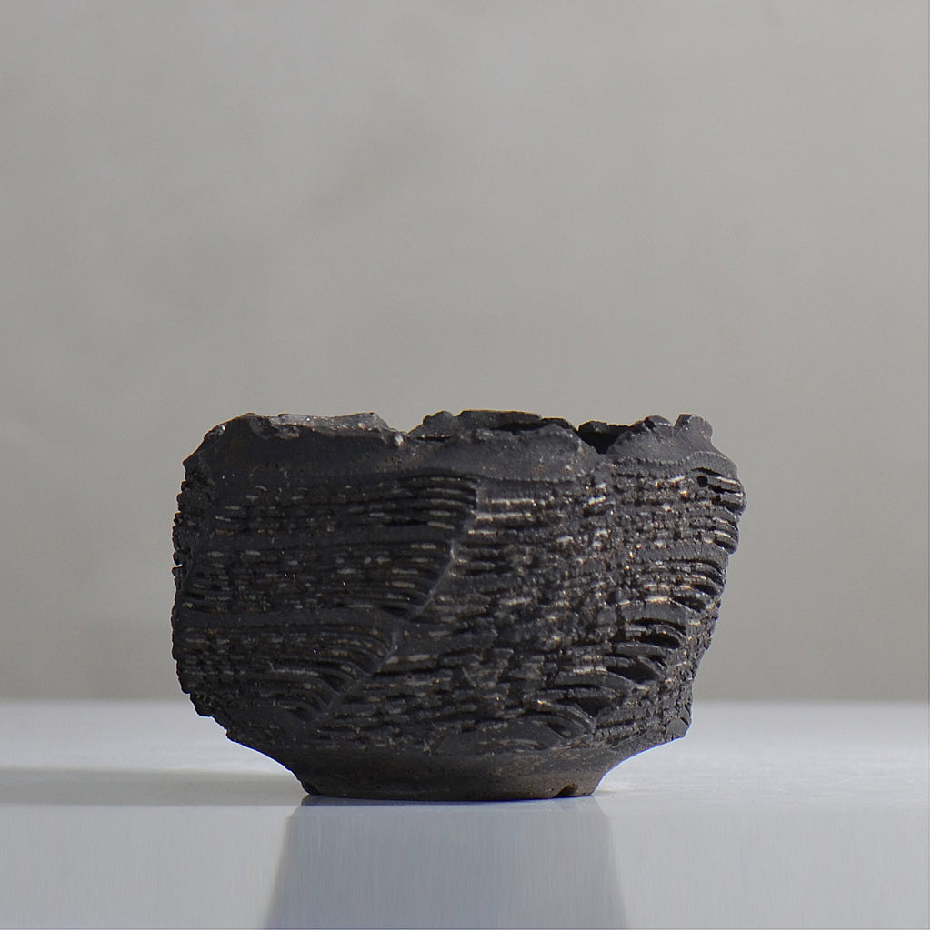 菊地元野 / DANSOU GLOSS ブラック / kg2_db20_s /  約φ10cm / 植木鉢
