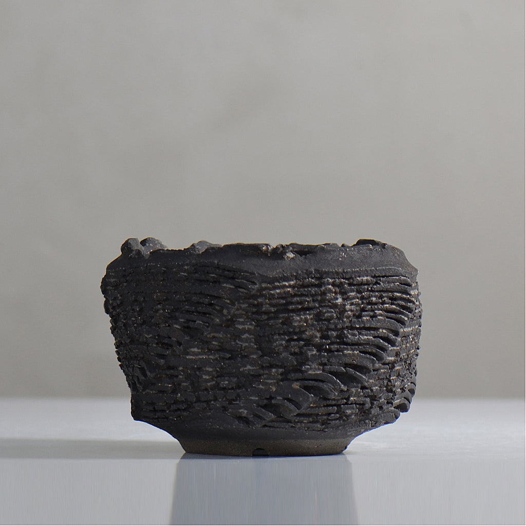 菊地元野 / DANSOU GLOSS ブラック / kg2_db20_s /  約φ10cm / 植木鉢