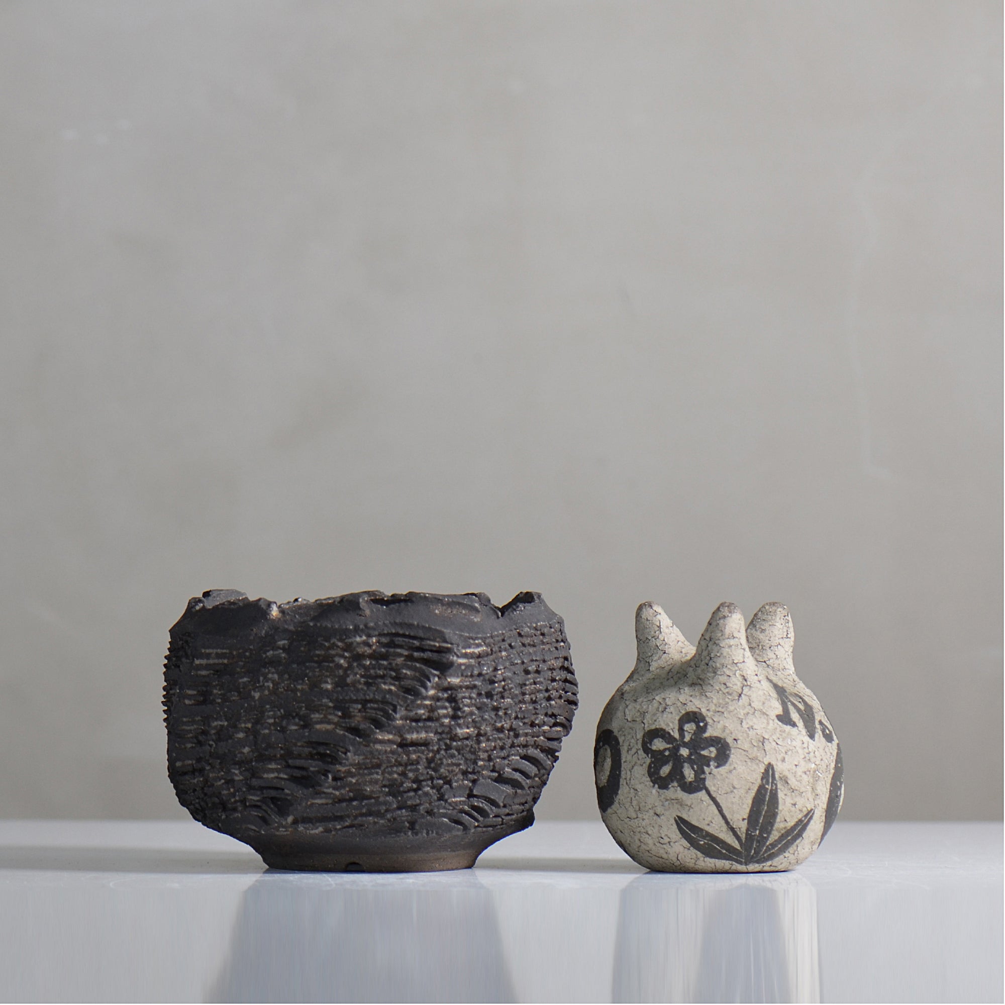 菊地元野 / DANSOU GLOSS ブラック / kg2_db20_s /  約φ10cm / 植木鉢