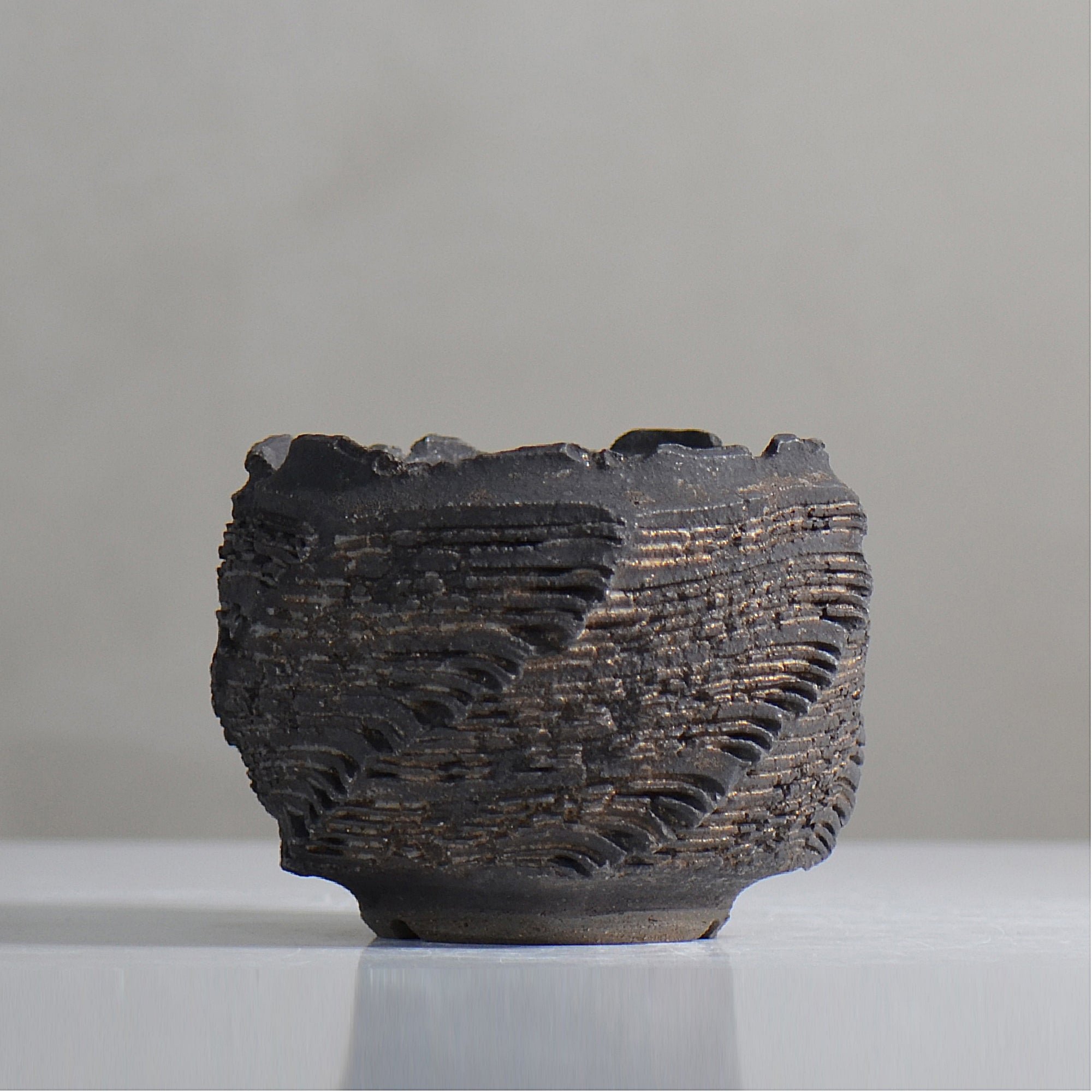 菊地元野 / DANSOU GLOSS ブラック / kg2_db21_s /  約φ9.5cm / 植木鉢