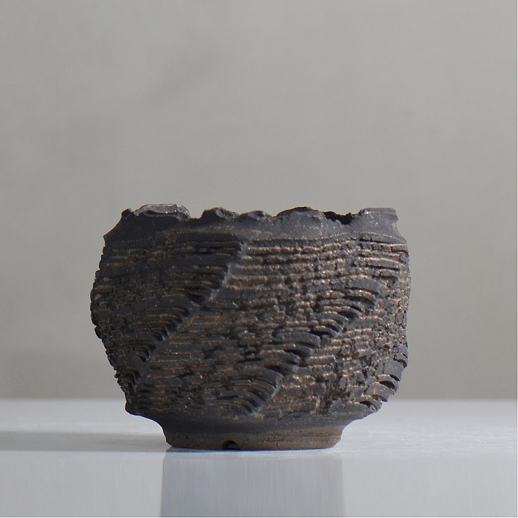 菊地元野 / DANSOU GLOSS ブラック / kg2_db21_s /  約φ9.5cm / 植木鉢