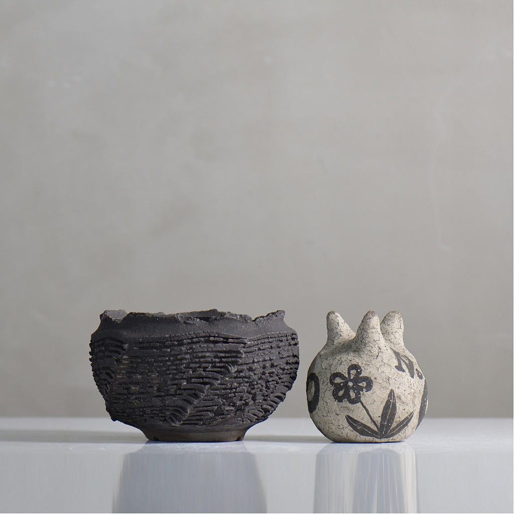 菊地元野 / DANSOU GLOSS ブラック / kg2_db23_s /  約φ10.5cm / 植木鉢