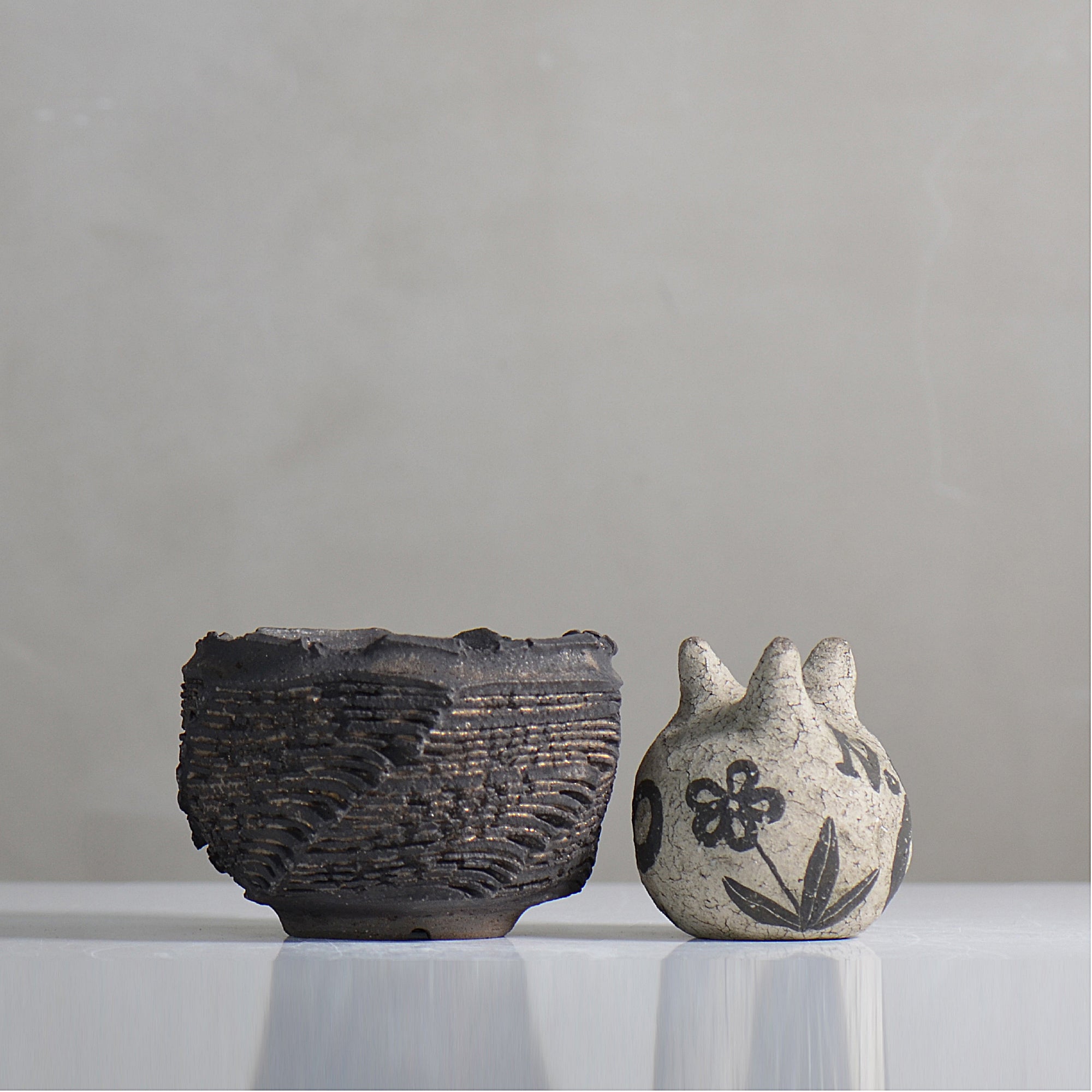菊地元野 / DANSOU GLOSS ブラック / kg2_db24_s /  約φ10.5cm / 植木鉢