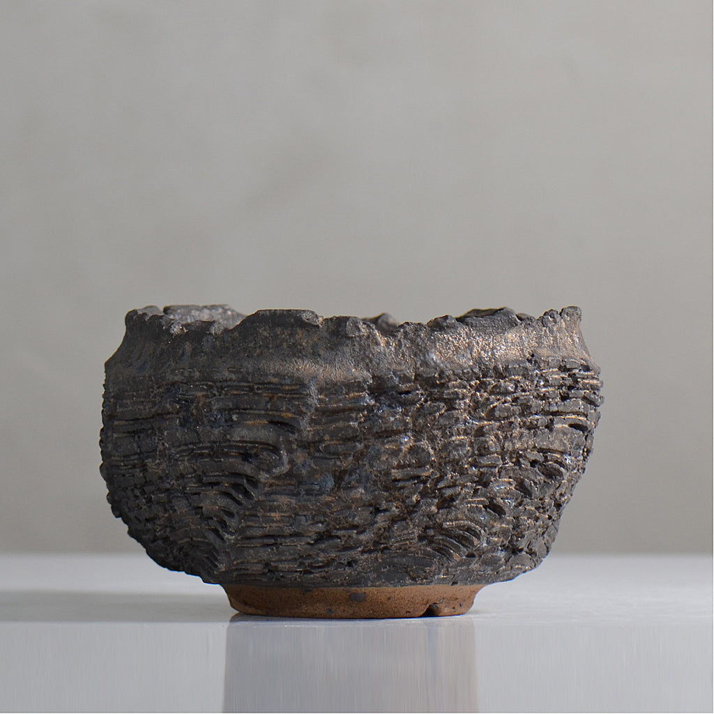 菊地元野 / DANSOU GLOSS ブラック / kg2_db25_m /  約φ13.5cm / 植木鉢