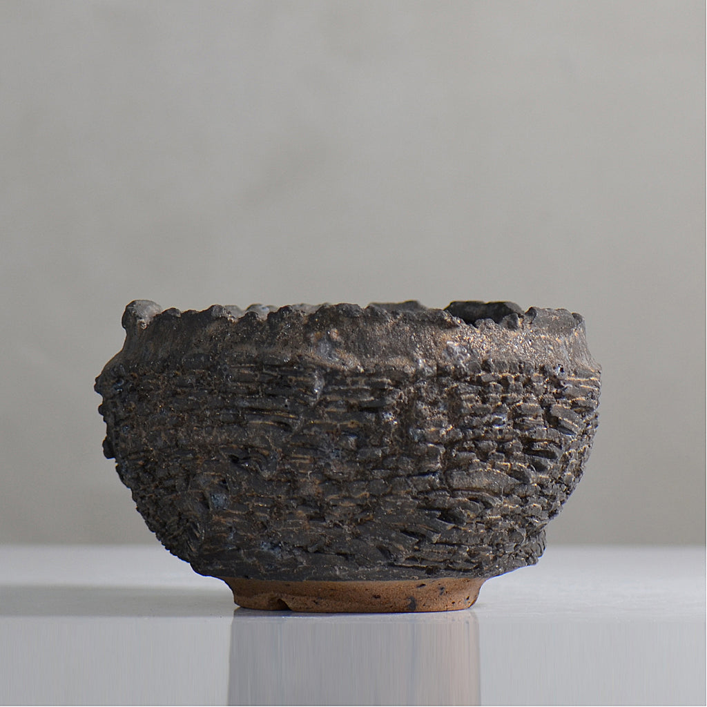 菊地元野 / DANSOU GLOSS ブラック / kg2_db25_m /  約φ13.5cm / 植木鉢