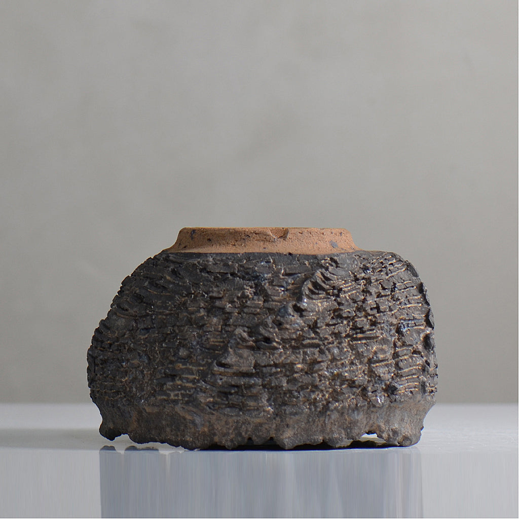 菊地元野 / DANSOU GLOSS ブラック / kg2_db25_m /  約φ13.5cm / 植木鉢